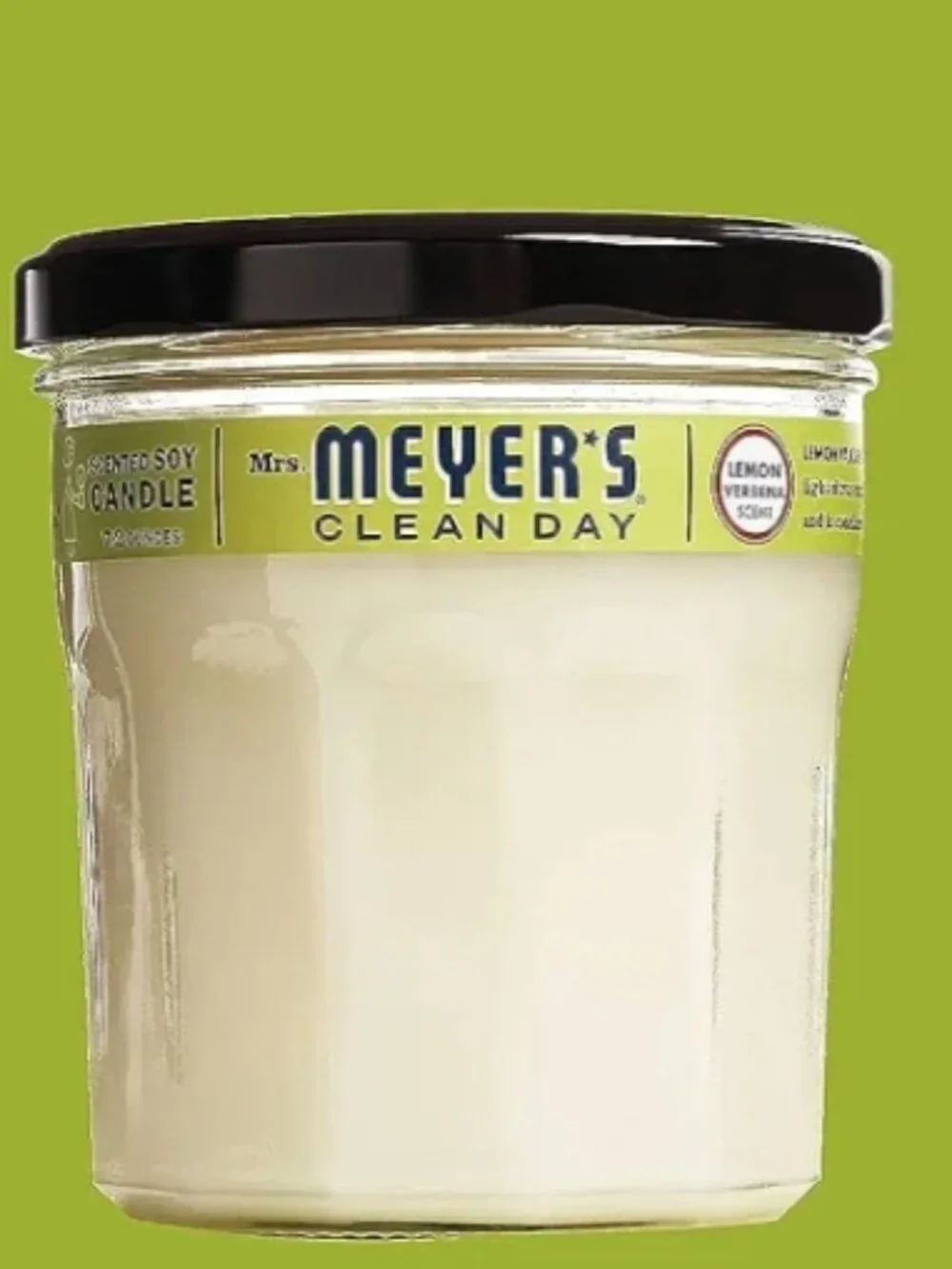 MRS.MYER'S CLEAN DAY LINE -SOY VERBENA FRAGRANCE- 35 HOUR BURNING-WHITE CANDLE